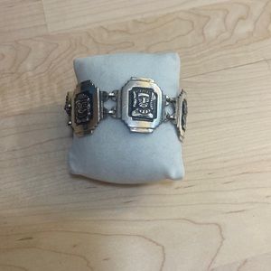 Vintage Colombia/Mexican sterling tiki bracelet